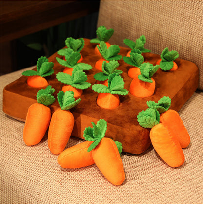 Pet Carrot Plush Chew Toy